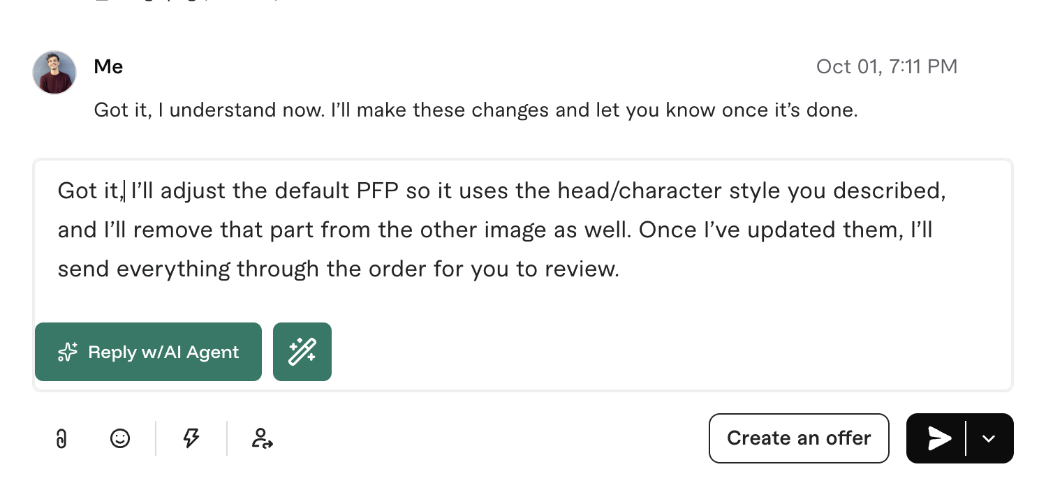 A reply improved with Farisly and ready for review