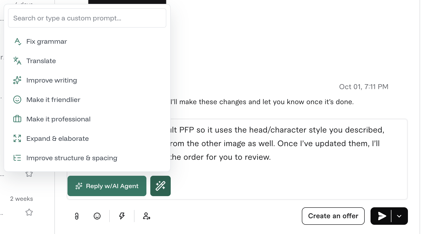 Farisly writing tools for grammar, translation, tone, and structure